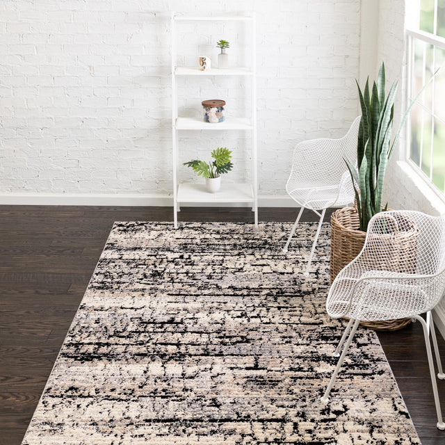 Gray 4' x 6' Tucson Rectangle Area Rug 100% Polyester Unique Modern Carpet for Dining Rooms, Living Room, Bedrooms, Office Space for Sale at Rug Engine