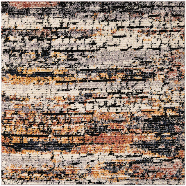 Multicolor 6' x 6' Tucson Square Area Rug 100% Polyester Unique Modern Carpet for Dining Rooms, Living Room, Bedrooms, Office Space for Sale at Rug Engine