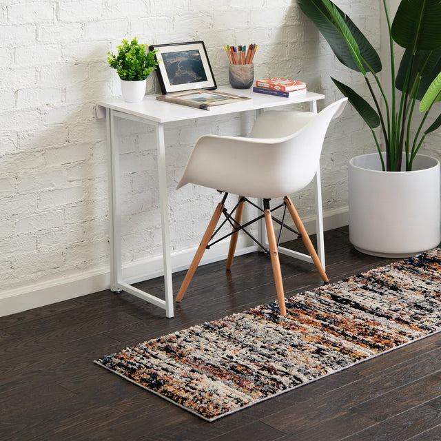 Multicolor 2' x 6' Tucson Runner Area Rug 100% Polyester Unique Modern Carpet for Dining Rooms, Living Room, Bedrooms, Office Space for Sale at Rug Engine