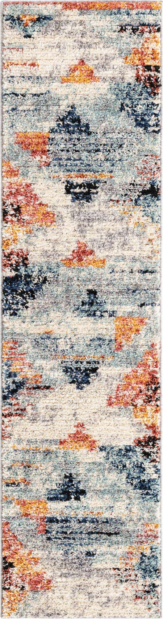 Multicolor 2' x 8' Tucson Runner Area Rug 100% Polyester Unique Modern Carpet for Dining Rooms, Living Room, Bedrooms, Office Space for Sale at Rug Engine