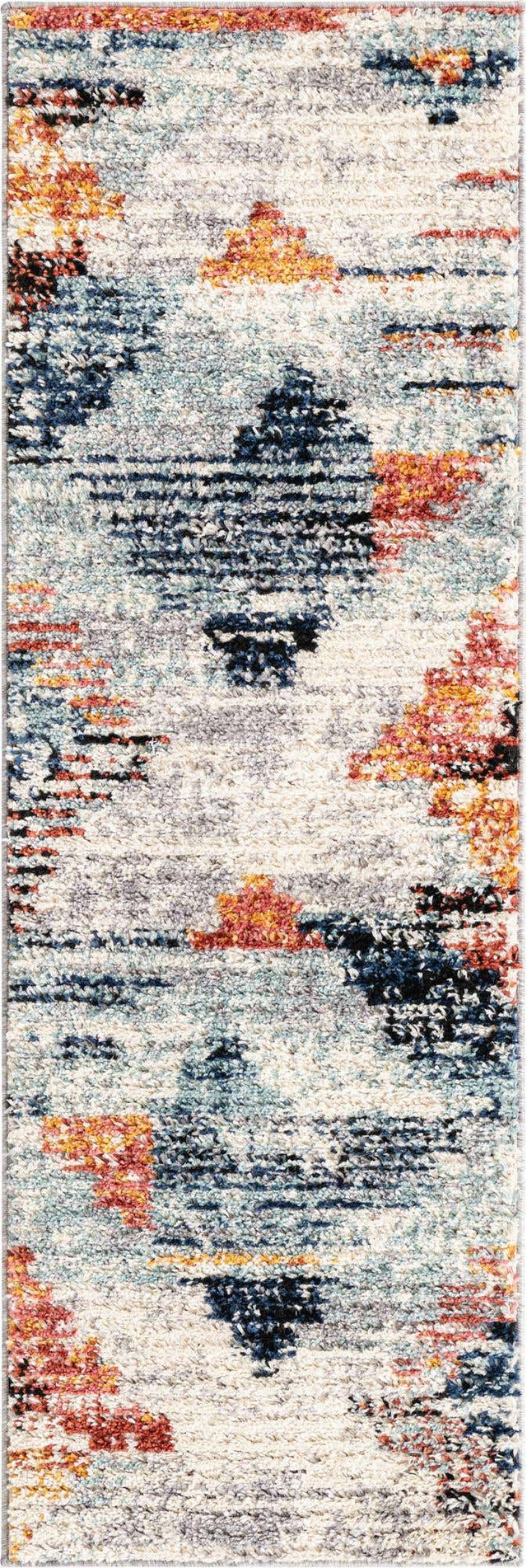 Multicolor 2' x 6' Tucson Runner Area Rug 100% Polyester Unique Modern Carpet for Dining Rooms, Living Room, Bedrooms, Office Space for Sale at Rug Engine