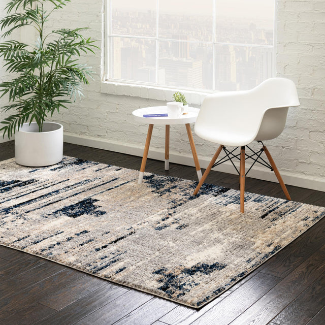 Gray 10' x 14' Tucson Rectangle Area Rug 100% Polyester Unique Modern Carpet for Dining Rooms, Living Room, Bedrooms, Office Space for Sale at Rug Engine