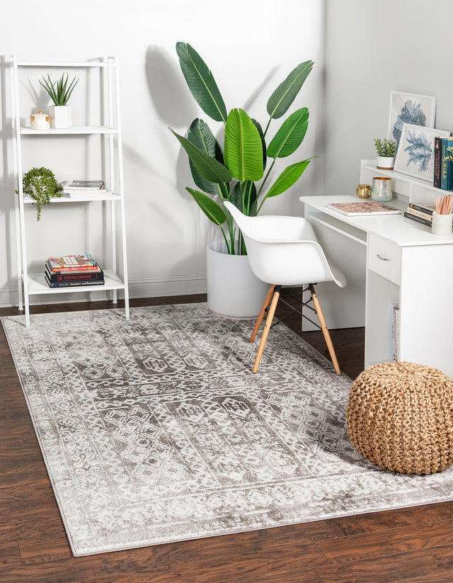 Gray 1' 4 x 1' 4 Oxford Sample Area Rug Traditional Design 100% Polypropylene Carpet for Living Room, Bedrooms, Dining, Office for Sale at Rug Engine