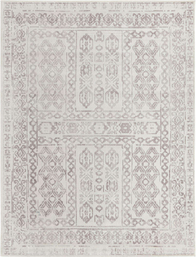 Cream 8' x 10' Oxford Rectangle Area Rug Traditional Design 100% Polypropylene Carpet for Living Room, Bedrooms, Dining, Office for Sale at Rug Engine