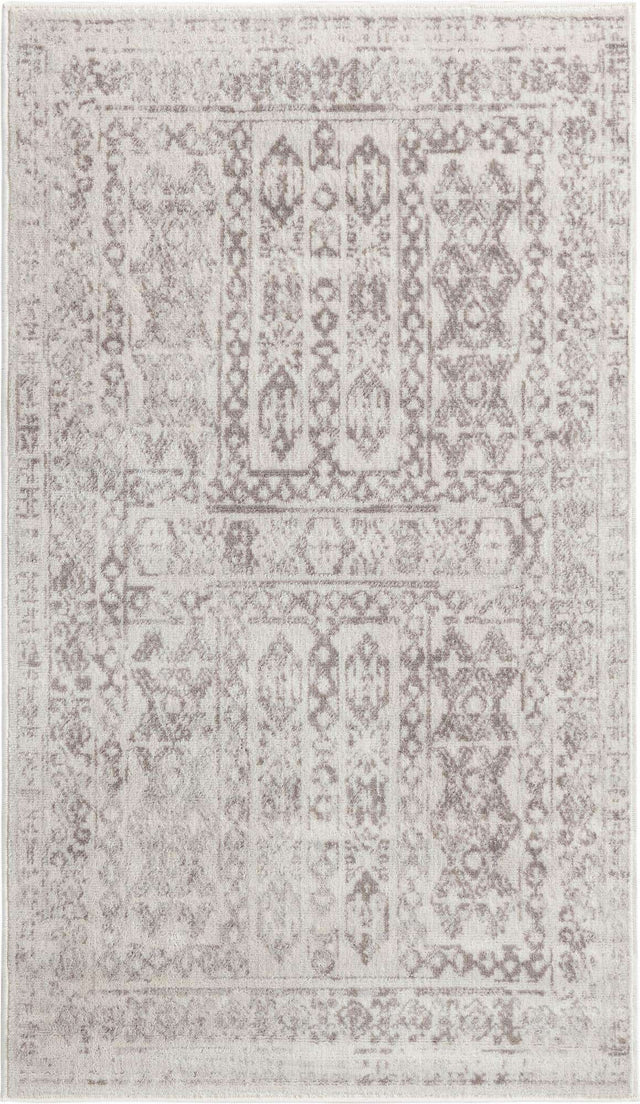 Cream 3' x 5' 3 Oxford Rectangle Area Rug Traditional Design 100% Polypropylene Carpet for Living Room, Bedrooms, Dining, Office for Sale at Rug Engine