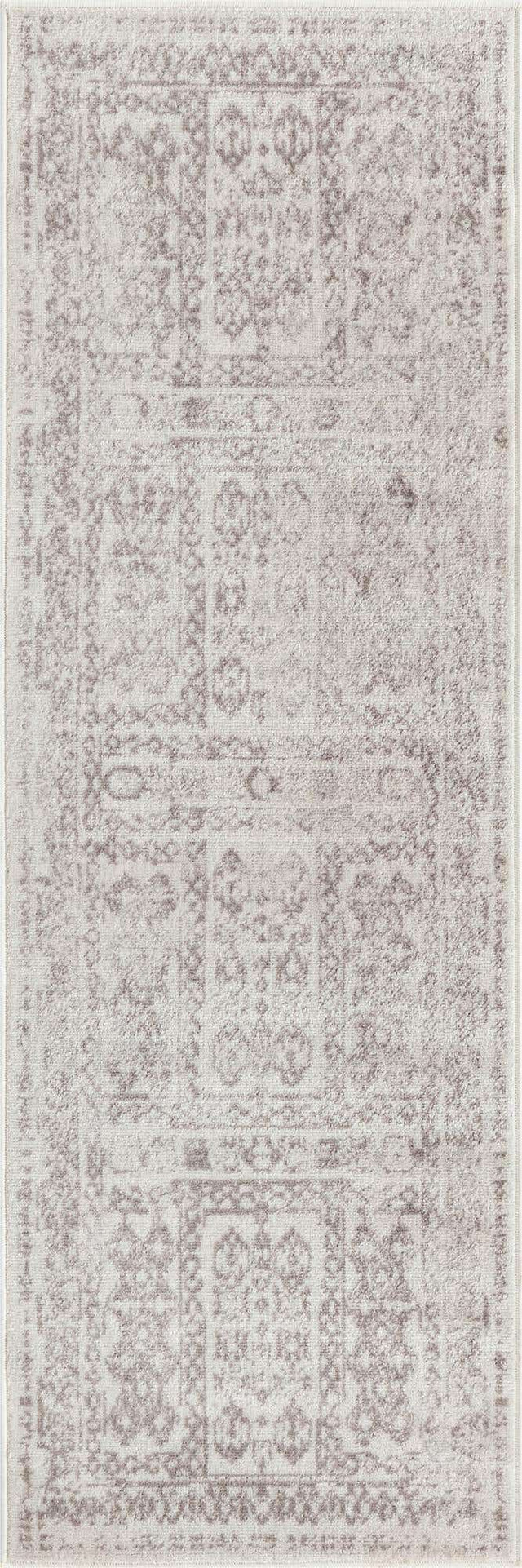 Cream 2' x 6' 1 Oxford Runner Area Rug Traditional Design 100% Polypropylene Carpet for Living Room, Bedrooms, Dining, Office for Sale at Rug Engine