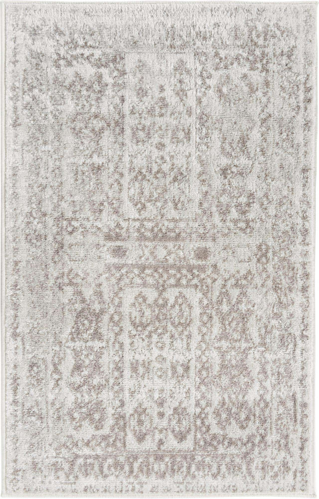 Cream 2' x 3' Oxford Rectangle Area Rug Traditional Design 100% Polypropylene Carpet for Living Room, Bedrooms, Dining, Office for Sale at Rug Engine
