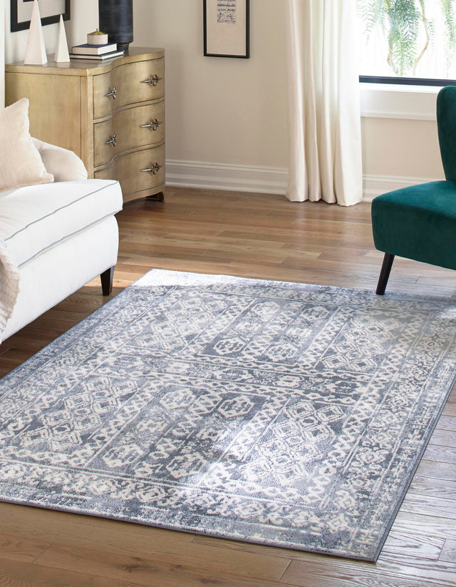Blue 1' 4 x 1' 4 Oxford Sample Area Rug Traditional Design 100% Polypropylene Carpet for Living Room, Bedrooms, Dining, Office for Sale at Rug Engine