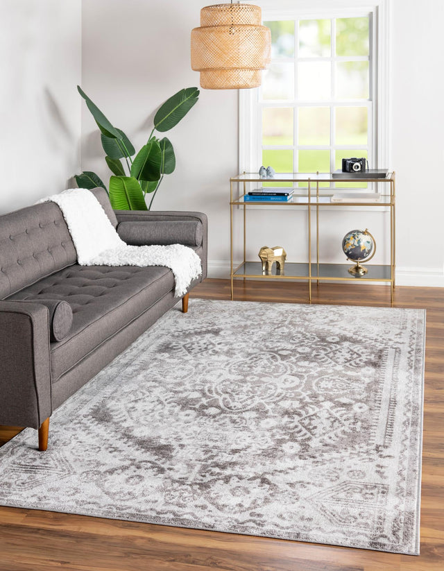 Gray 1' 4 x 1' 4 Oxford Sample Area Rug Traditional Design 100% Polypropylene Carpet for Living Room, Bedrooms, Dining, Office for Sale at Rug Engine