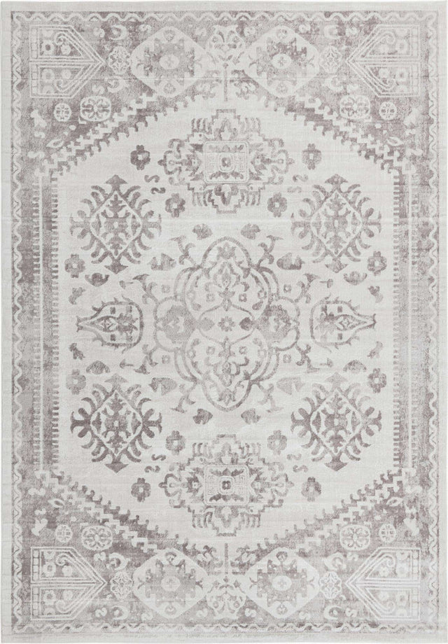 Cream 10' x 14' 1 Oxford Rectangle Area Rug Traditional Design 100% Polypropylene Carpet for Living Room, Bedrooms, Dining, Office for Sale at Rug Engine