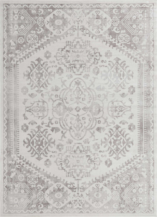 Cream 9' x 12' Oxford Rectangle Area Rug Traditional Design 100% Polypropylene Carpet for Living Room, Bedrooms, Dining, Office for Sale at Rug Engine