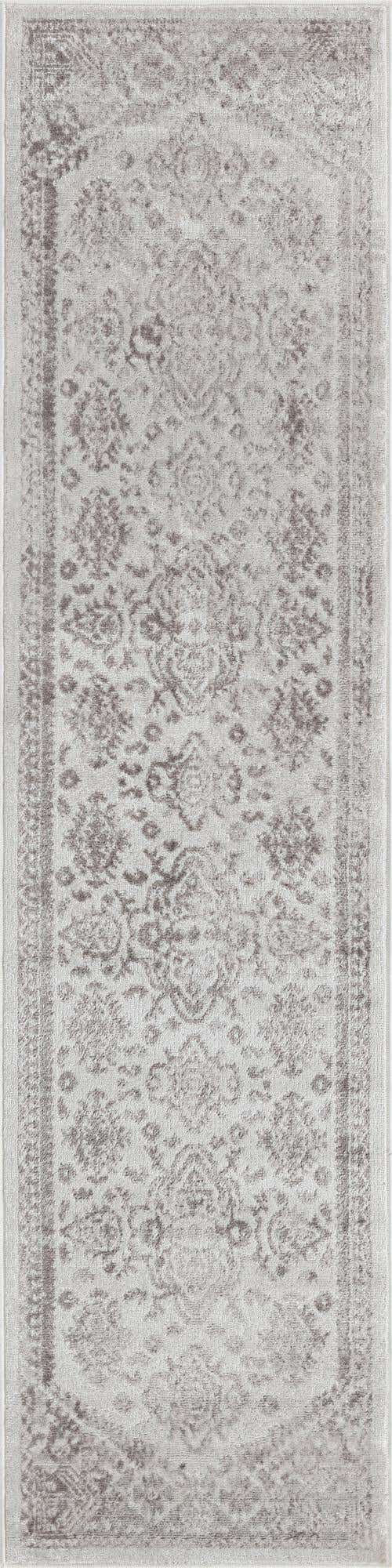 Cream 2' x 8' Oxford Runner Area Rug Traditional Design 100% Polypropylene Carpet for Living Room, Bedrooms, Dining, Office for Sale at Rug Engine