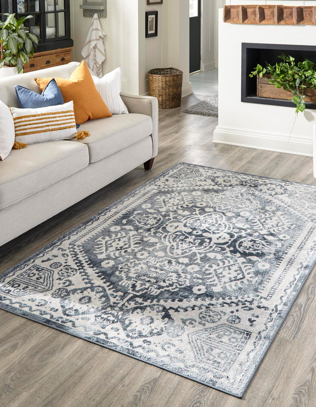 Blue 1' 4 x 1' 4 Oxford Sample Area Rug Traditional Design 100% Polypropylene Carpet for Living Room, Bedrooms, Dining, Office for Sale at Rug Engine