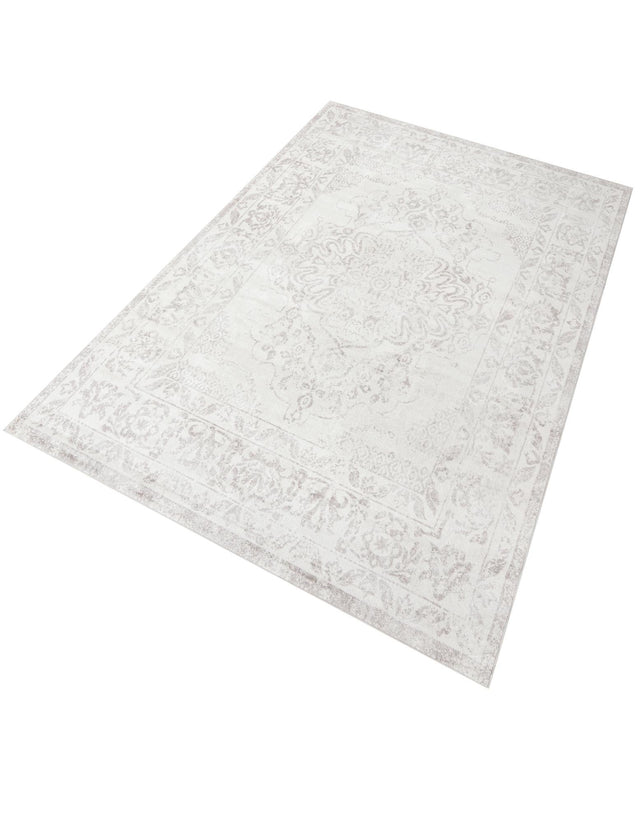Ivory 9' x 12' Oxford Rectangle Area Rug Traditional Design 100% Polypropylene Carpet for Living Room, Bedrooms, Dining, Office for Sale at Rug Engine