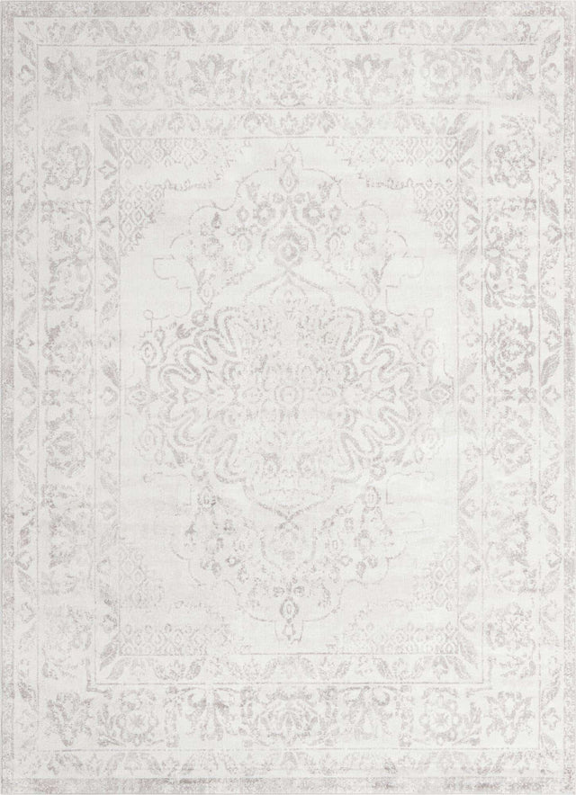 Ivory 9' x 12' Oxford Rectangle Area Rug Traditional Design 100% Polypropylene Carpet for Living Room, Bedrooms, Dining, Office for Sale at Rug Engine