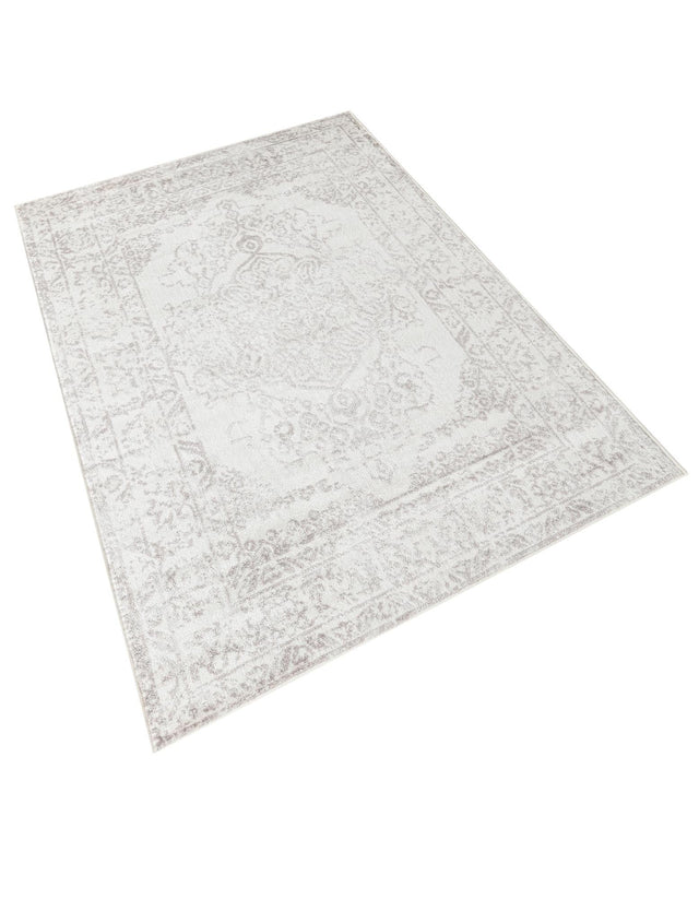 Ivory 4' 1 x 6' 1 Oxford Rectangle Area Rug Traditional Design 100% Polypropylene Carpet for Living Room, Bedrooms, Dining, Office for Sale at Rug Engine