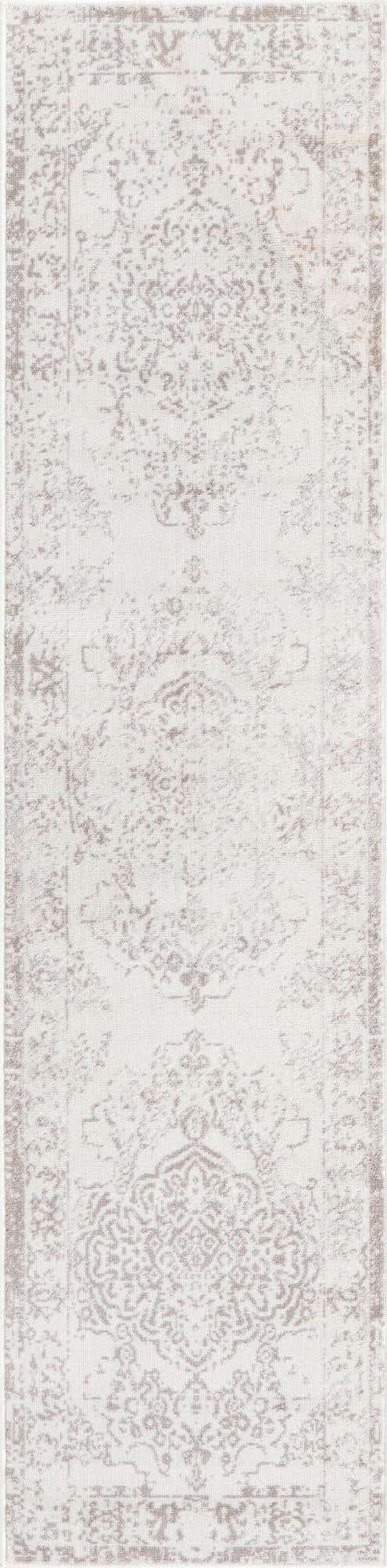 Ivory 2' x 8' Oxford Runner Area Rug Traditional Design 100% Polypropylene Carpet for Living Room, Bedrooms, Dining, Office for Sale at Rug Engine