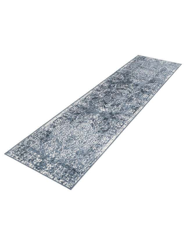 Blue 2' x 8' Oxford Runner Area Rug Traditional Design 100% Polypropylene Carpet for Living Room, Bedrooms, Dining, Office for Sale at Rug Engine