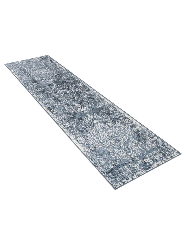 Blue 2' x 8' Oxford Runner Area Rug Traditional Design 100% Polypropylene Carpet for Living Room, Bedrooms, Dining, Office for Sale at Rug Engine