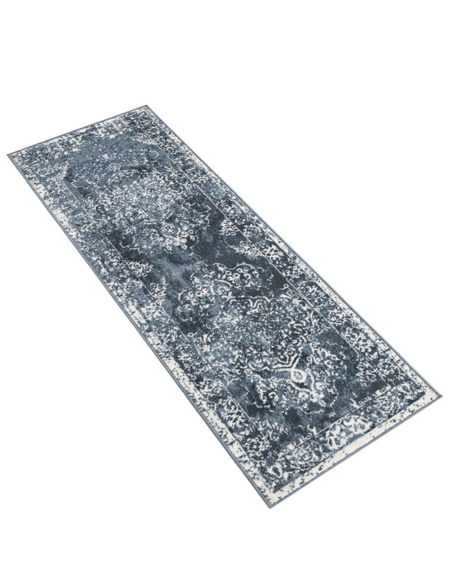 Blue 2' x 6' 1 Oxford Runner Area Rug Traditional Design 100% Polypropylene Carpet for Living Room, Bedrooms, Dining, Office for Sale at Rug Engine