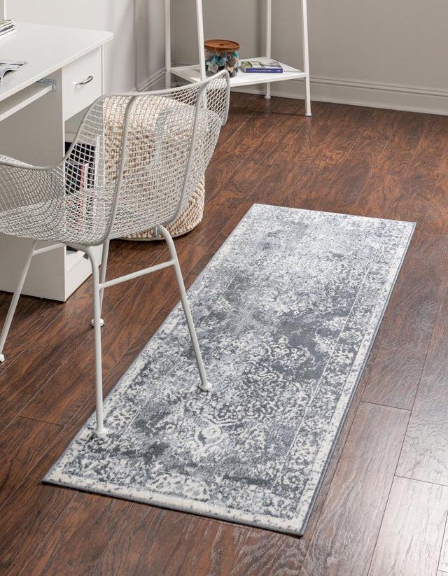 Blue 2' x 8' Oxford Runner Area Rug Traditional Design 100% Polypropylene Carpet for Living Room, Bedrooms, Dining, Office for Sale at Rug Engine