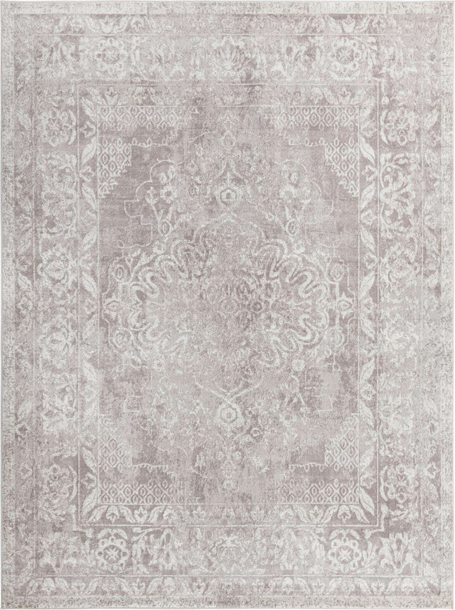 Gray 10' x 13' Oxford Rectangle Area Rug Traditional Design 100% Polypropylene Carpet for Living Room, Bedrooms, Dining, Office for Sale at Rug Engine