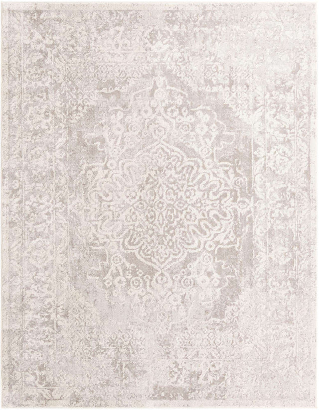 Gray 8' x 10' Oxford Rectangle Area Rug Traditional Design 100% Polypropylene Carpet for Living Room, Bedrooms, Dining, Office for Sale at Rug Engine