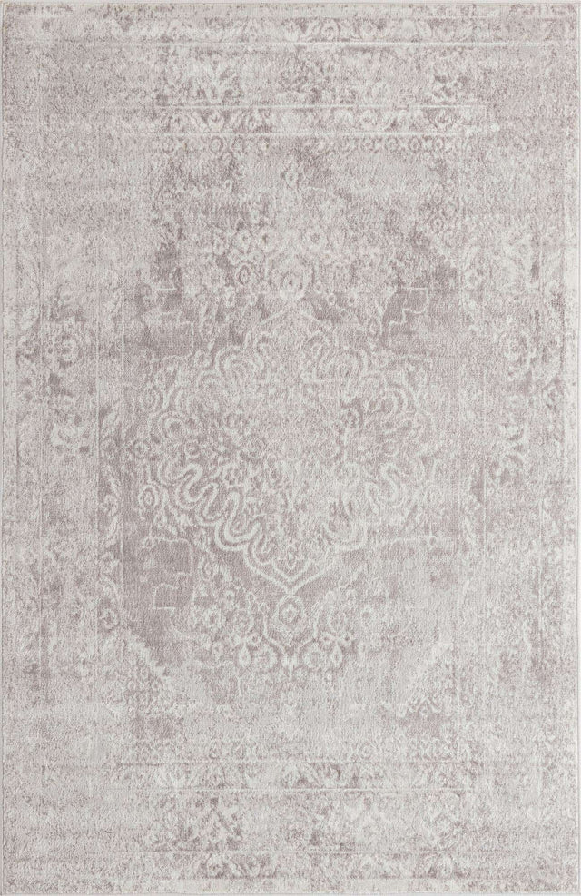 Gray 6' 1 x 9' Oxford Rectangle Area Rug Traditional Design 100% Polypropylene Carpet for Living Room, Bedrooms, Dining, Office for Sale at Rug Engine