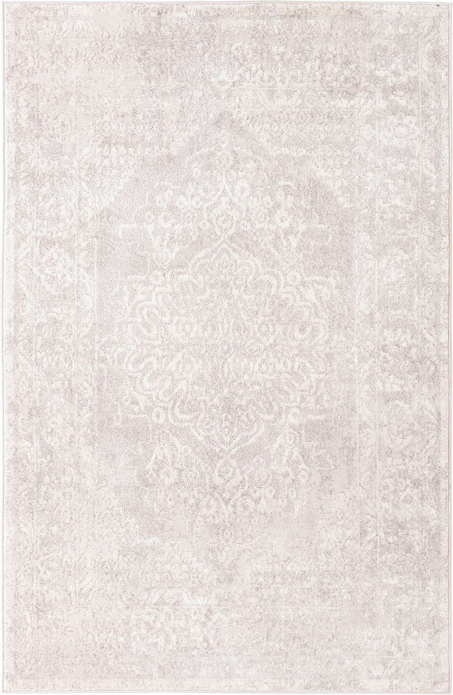 Gray 5' x 8' Oxford Rectangle Area Rug Traditional Design 100% Polypropylene Carpet for Living Room, Bedrooms, Dining, Office for Sale at Rug Engine