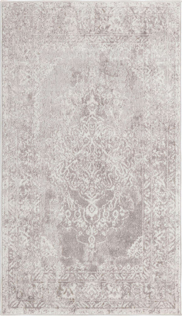 Gray 3' x 5' 3 Oxford Rectangle Area Rug Traditional Design 100% Polypropylene Carpet for Living Room, Bedrooms, Dining, Office for Sale at Rug Engine