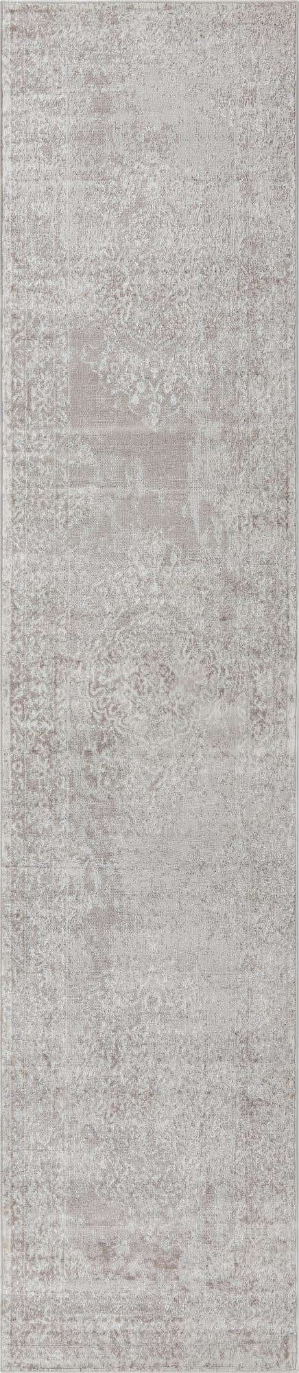 Gray 2' 7 x 12' Oxford Runner Area Rug Traditional Design 100% Polypropylene Carpet for Living Room, Bedrooms, Dining, Office for Sale at Rug Engine
