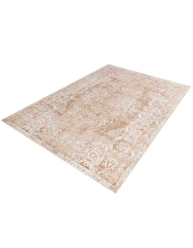 Beige 10' x 13' Oxford Rectangle Area Rug Traditional Design 100% Polypropylene Carpet for Living Room, Bedrooms, Dining, Office for Sale at Rug Engine