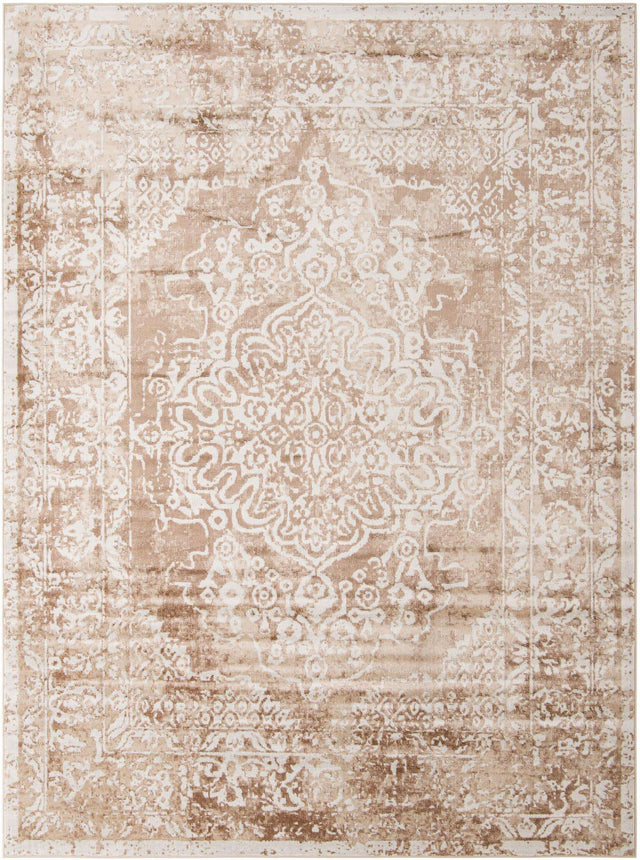 Beige 9' x 12' Oxford Rectangle Area Rug Traditional Design 100% Polypropylene Carpet for Living Room, Bedrooms, Dining, Office for Sale at Rug Engine