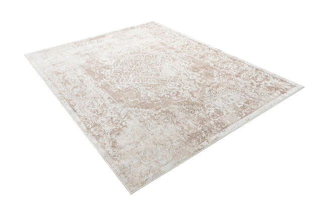 Beige 8' x 10' Oxford Rectangle Area Rug Traditional Design 100% Polypropylene Carpet for Living Room, Bedrooms, Dining, Office for Sale at Rug Engine