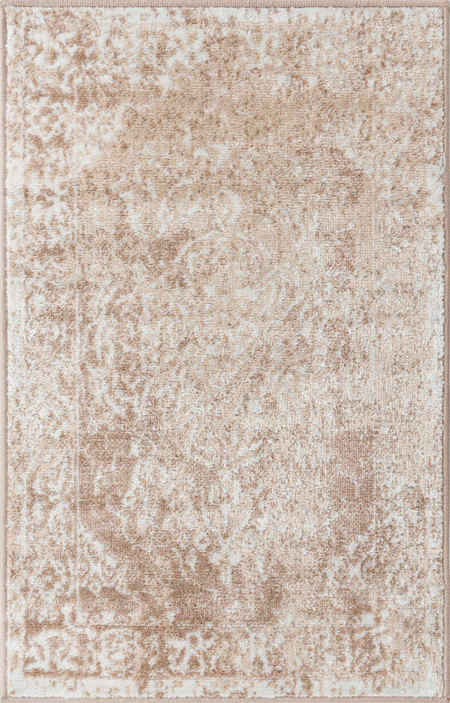 Beige 2' x 3' 1 Oxford Rectangle Area Rug Traditional Design 100% Polypropylene Carpet for Living Room, Bedrooms, Dining, Office for Sale at Rug Engine