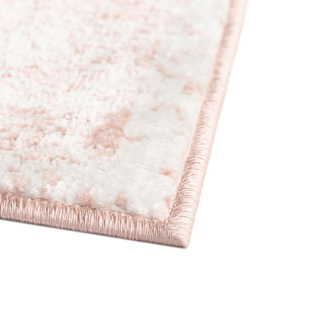 Pink 7' x 7' Oxford Octagon Area Rug Traditional Design 100% Polypropylene Carpet for Living Room, Bedrooms, Dining, Office for Sale at Rug Engine