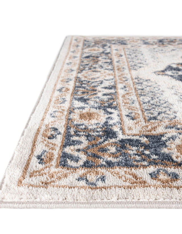 Cream 2' x 8' Oxford Runner Area Rug Traditional Design 100% Polypropylene Carpet for Living Room, Bedrooms, Dining, Office for Sale at Rug Engine