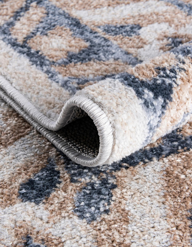 Cream 7' x 7' Oxford Octagon Area Rug Traditional Design 100% Polypropylene Carpet for Living Room, Bedrooms, Dining, Office for Sale at Rug Engine