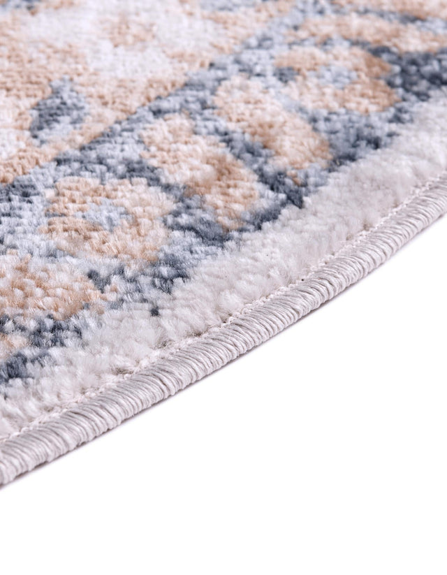 Cream 5' 1 x 8' Oxford Oval Area Rug Traditional Design 100% Polypropylene Carpet for Living Room, Bedrooms, Dining, Office for Sale at Rug Engine