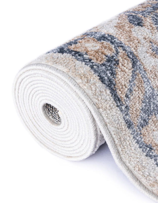 Cream 4' x 6' Oxford Oval Area Rug Traditional Design 100% Polypropylene Carpet for Living Room, Bedrooms, Dining, Office for Sale at Rug Engine