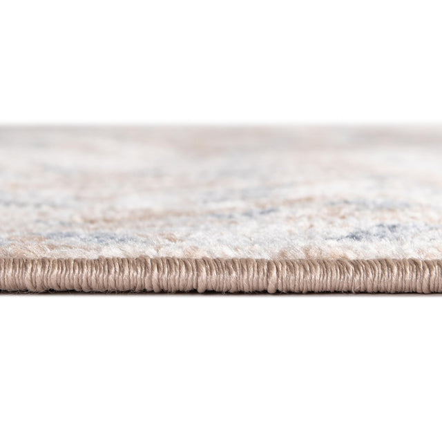 Beige 7' 1 x 7' 1 Oxford Octagon Area Rug Traditional Design 100% Polypropylene Carpet for Living Room, Bedrooms, Dining, Office for Sale at Rug Engine