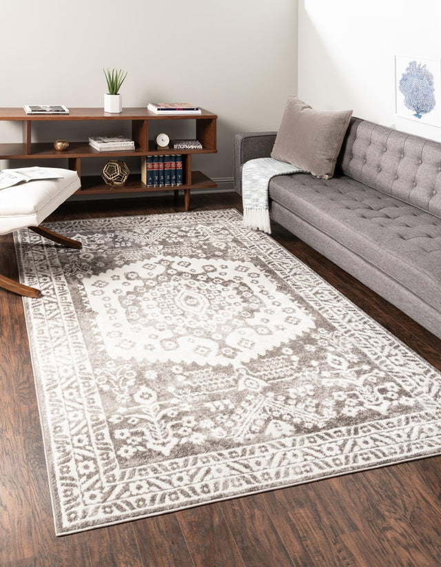 Gray 1' 4 x 1' 4 Oxford Sample Area Rug Traditional Design 100% Polypropylene Carpet for Living Room, Bedrooms, Dining, Office for Sale at Rug Engine