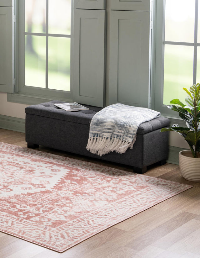 Pink 2' x 3' 1 Oxford Rectangle Area Rug Traditional Design 100% Polypropylene Carpet for Living Room, Bedrooms, Dining, Office for Sale at Rug Engine