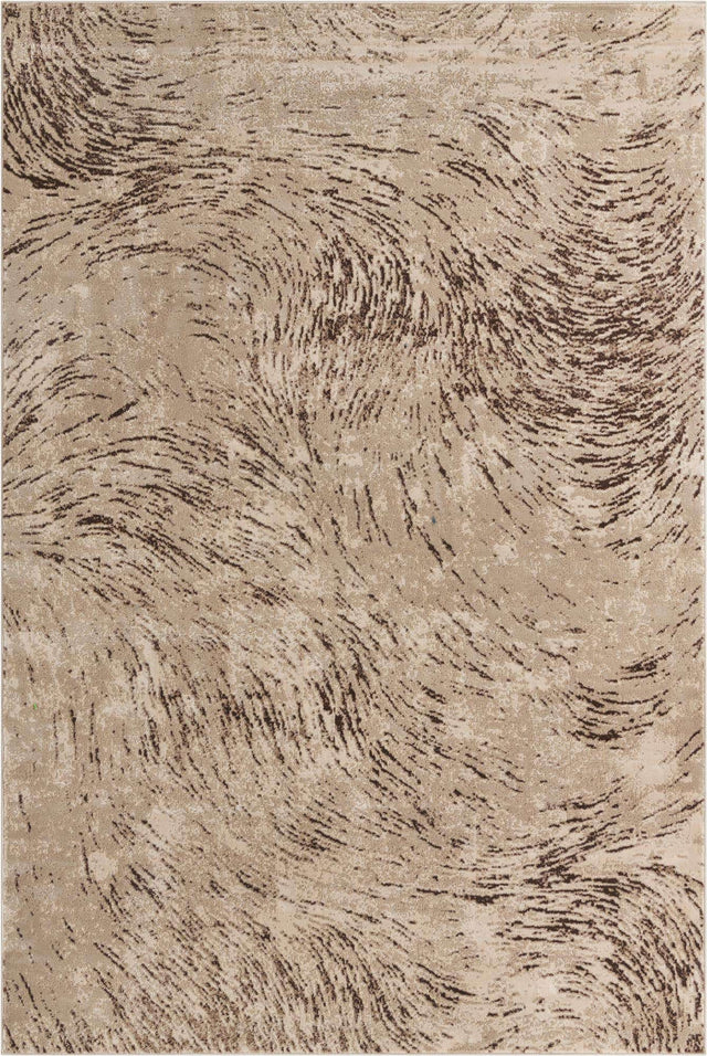 Brown 7' x 10' Oasis Rectangle Area Rug 65% Polypropylene & 35% Polyester Contemporary Carpet for Living Rooms, Bedroom, Kitchen, Dining, Office for Sale at Rug Engine