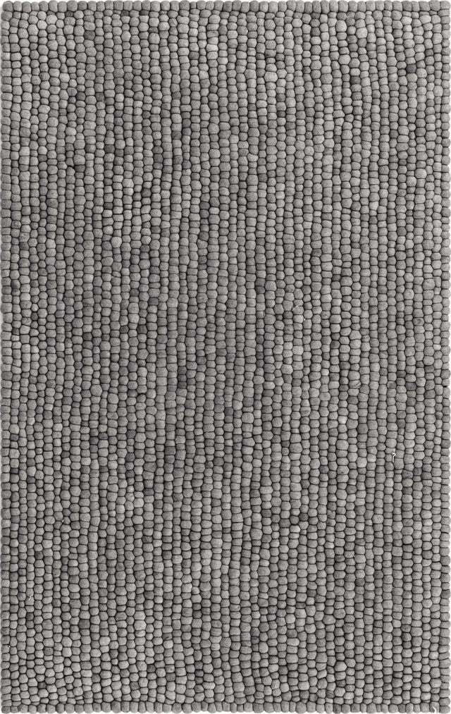 Gray 5' 1 x 8' Felt Ball Rectangle Area Rug Stunning All Natural 100% Wool Luxury Hand Woven Carpet for Modern Home Interiors Soft Touch Marshmallow Rug for Sale at Rug Engine