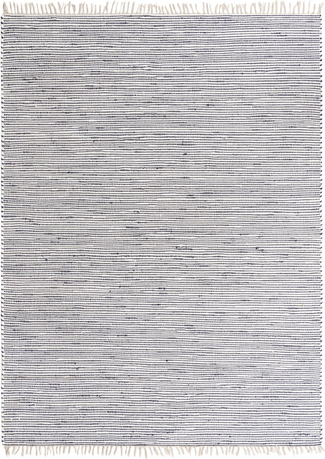 Navy Blue 9' x 12' Chindi Jute Rectangle Rug