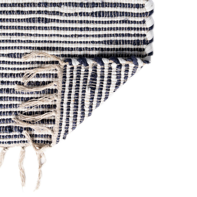 Navy Blue 2' 7 x 10' Chindi Jute Runner Area Rug Interior Design Home Decor Carpet Mat for Sale at Rug Engine