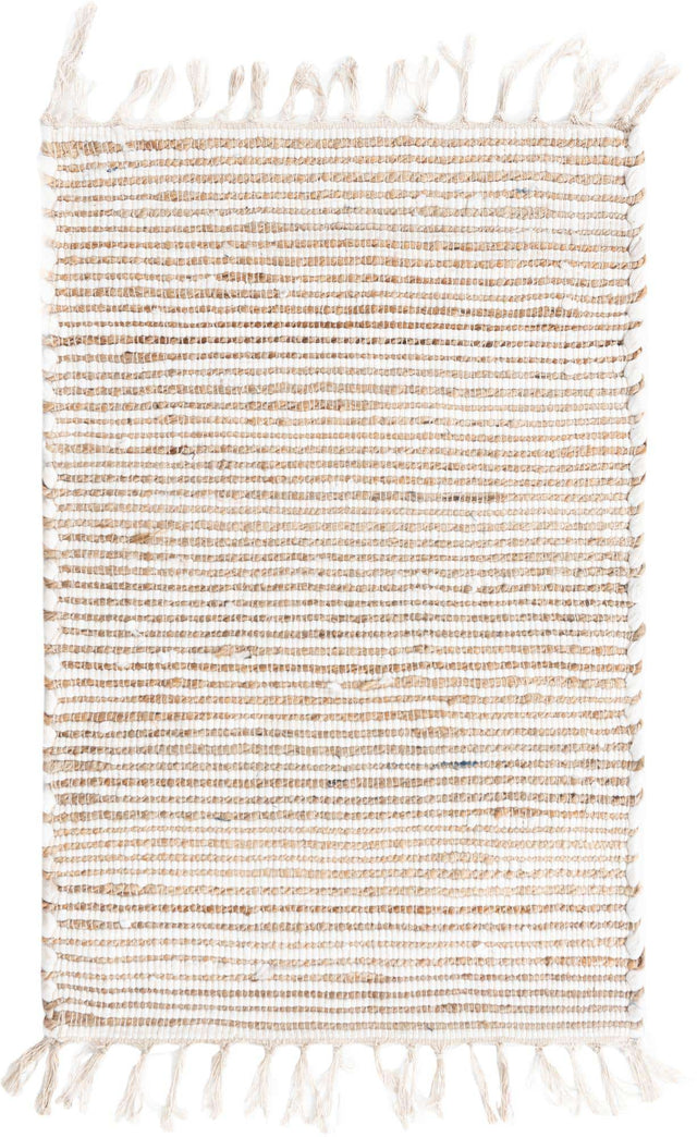 Natural 2' x 3' 1 Chindi Jute Rectangle Area Rug Interior Design Home Decor Carpet Mat for Sale at Rug Engine