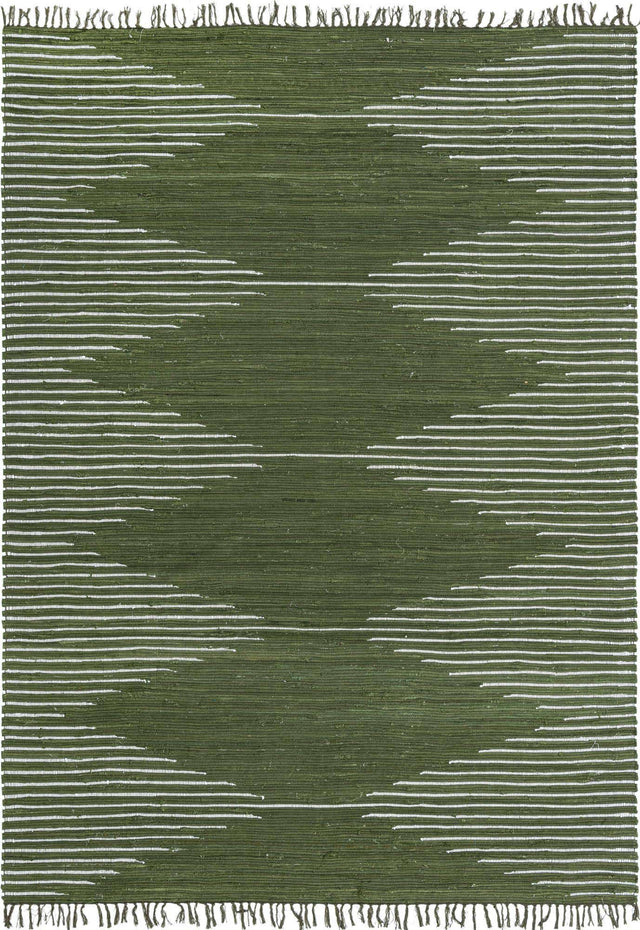 Green 8' x 11' Chindi Cotton Rectangle Rug