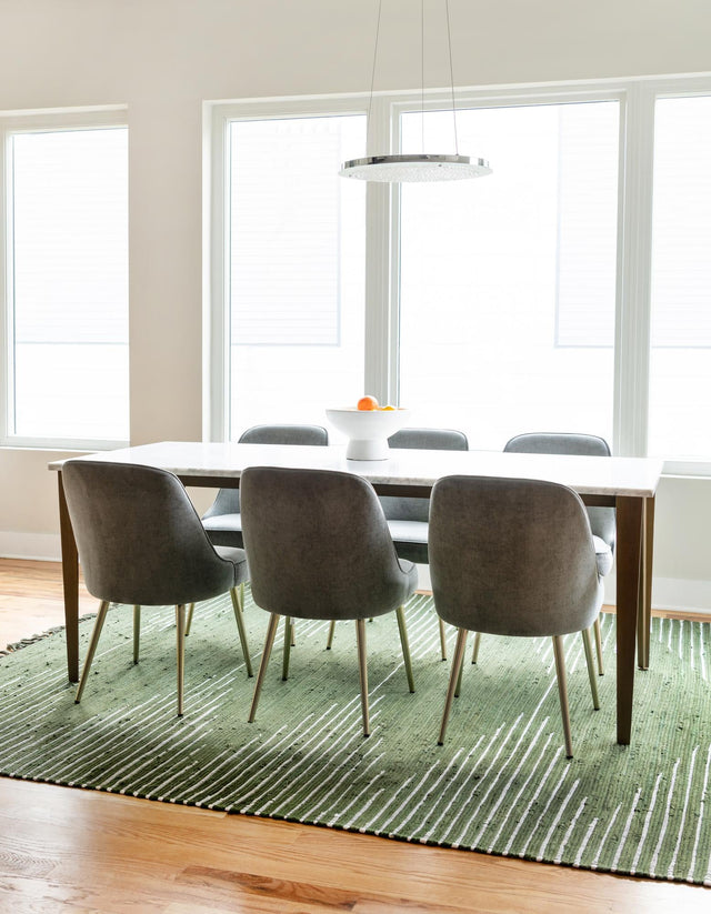 Green 9' x 12' Chindi Cotton Rectangle Rug